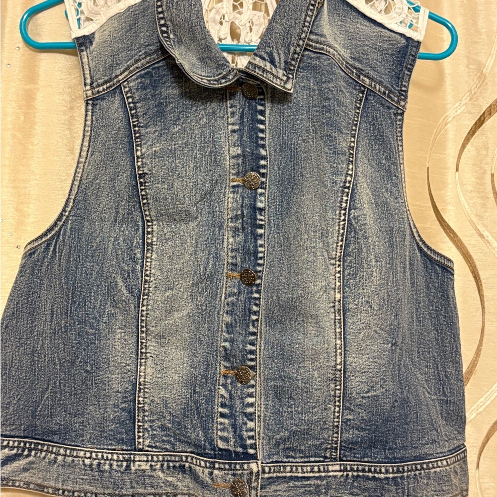 Denim Sleeveless Vest